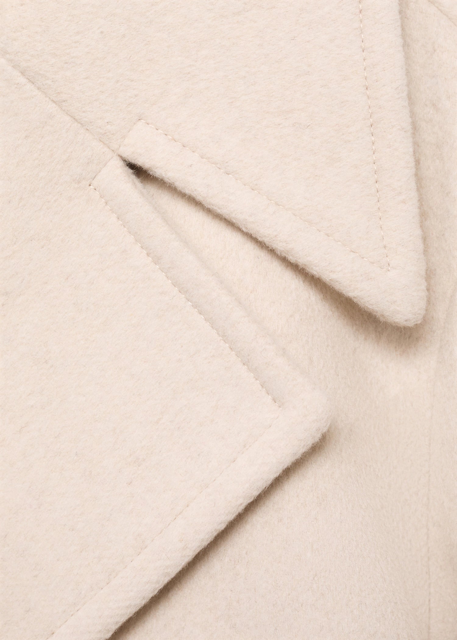 Double Breasted Wool Blend Coat