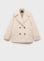 Double Breasted Wool Blend Coat