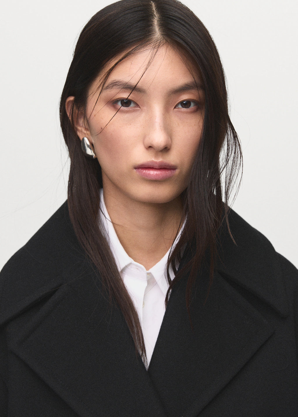 Double Breasted Wool Blend Coat