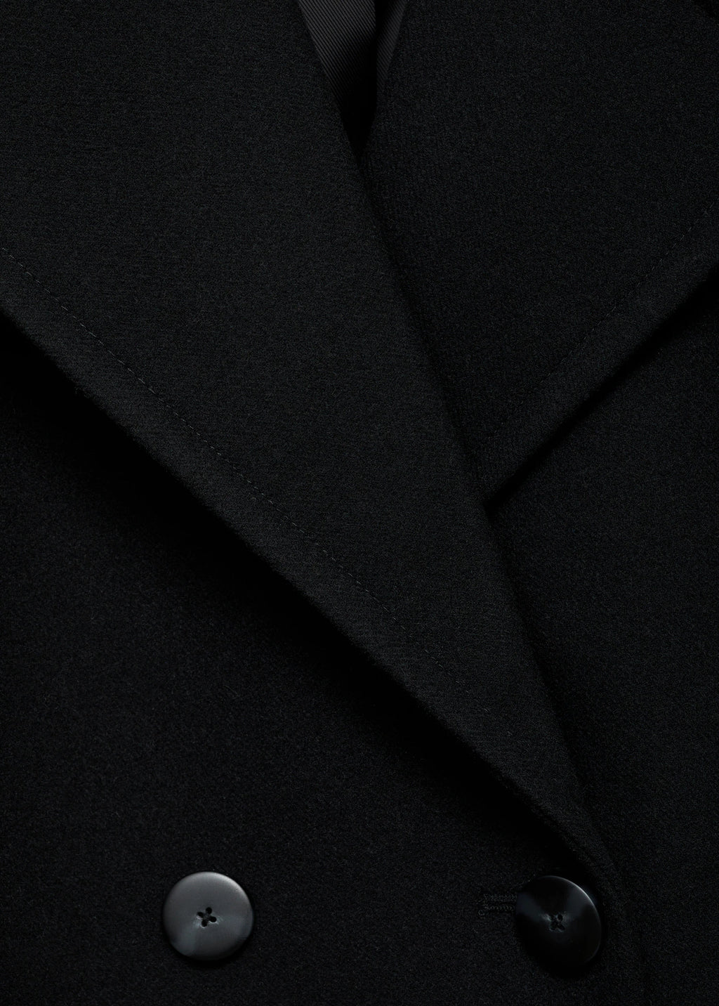 Double Breasted Wool Blend Coat