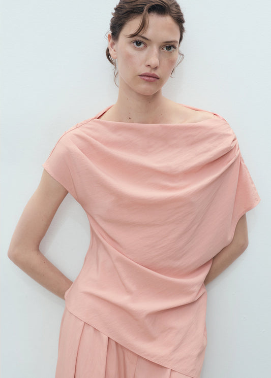 Draped Asymmetrical Blouse
