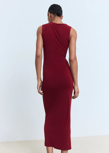 Draped Dress With Jewel Detail