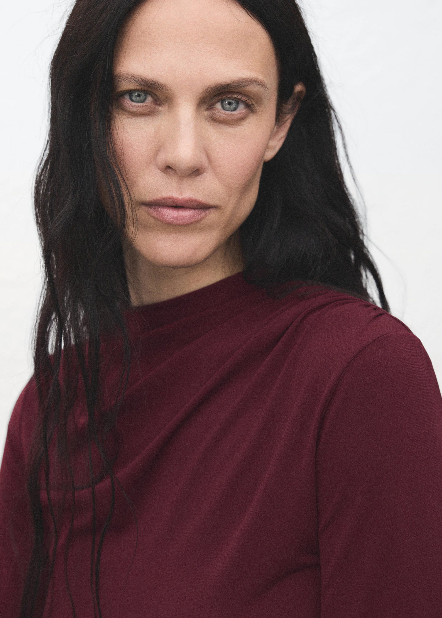 Draped Fitted T Shirt