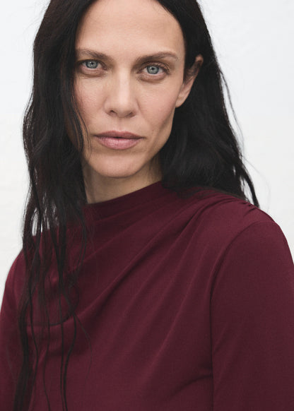 Draped Fitted T Shirt