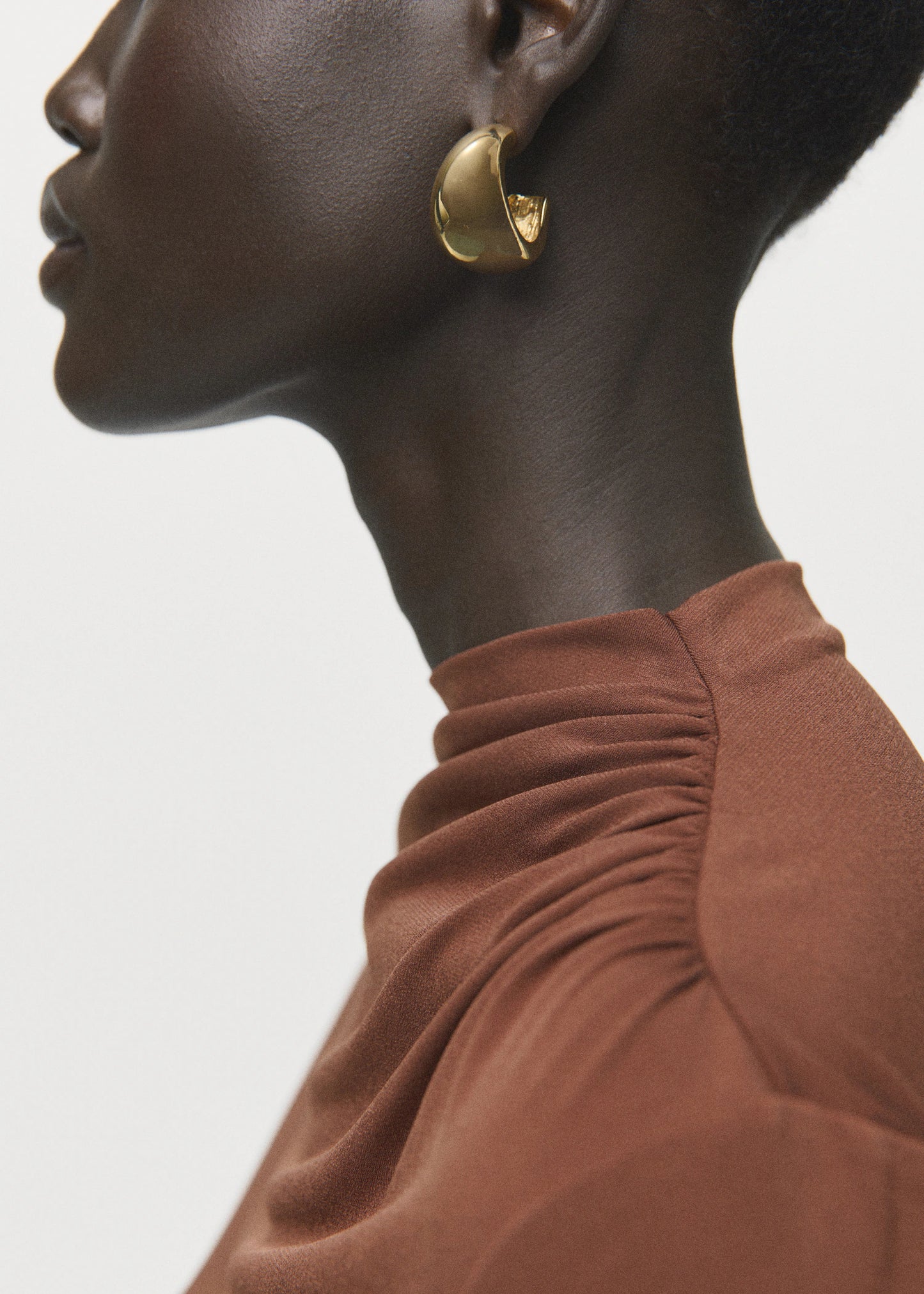 Draped Fitted T Shirt