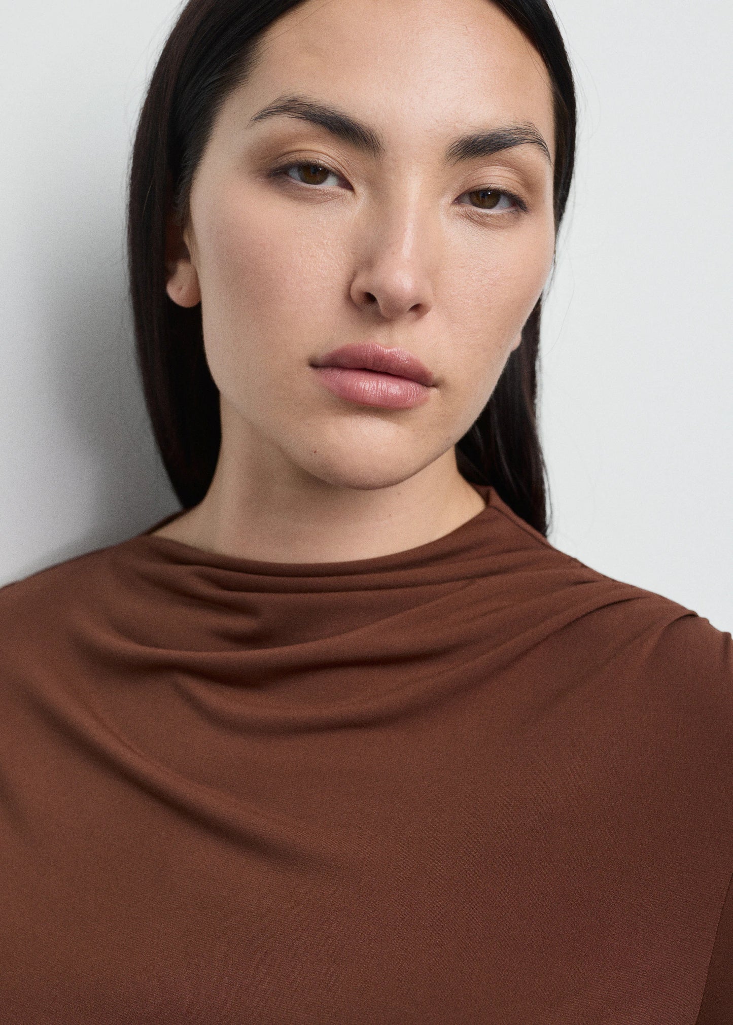 Draped Fitted T Shirt