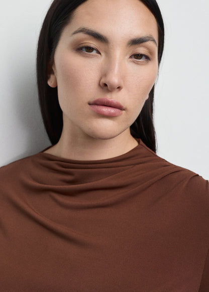 Draped Fitted T Shirt