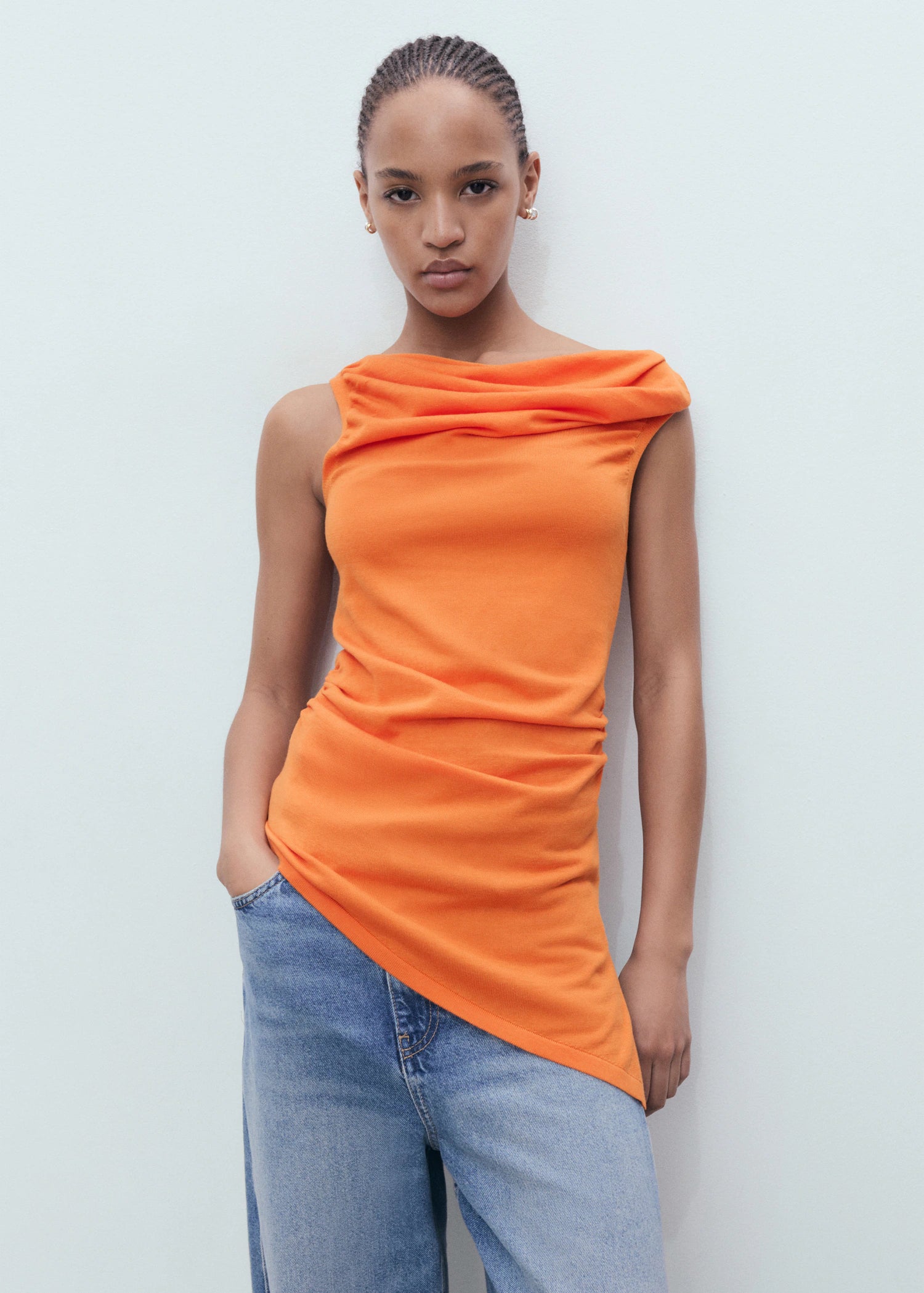 Draped Knitted Top