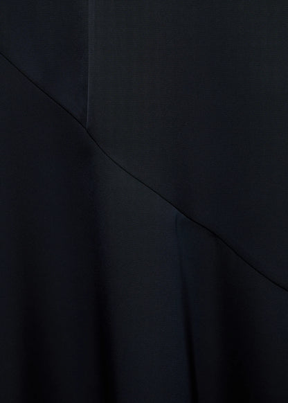 Draped Neck Dress With Opening