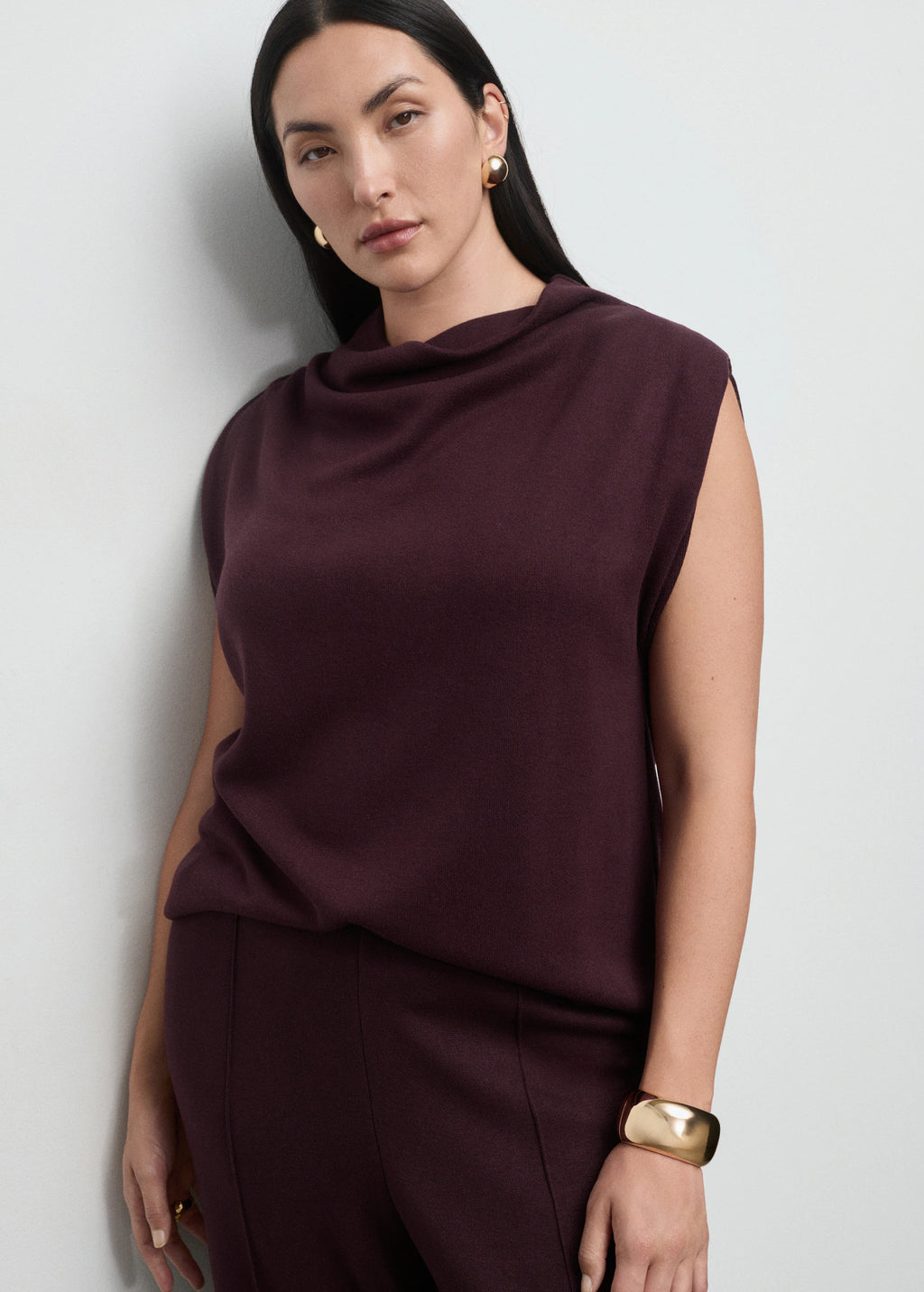 Draped Neck Top