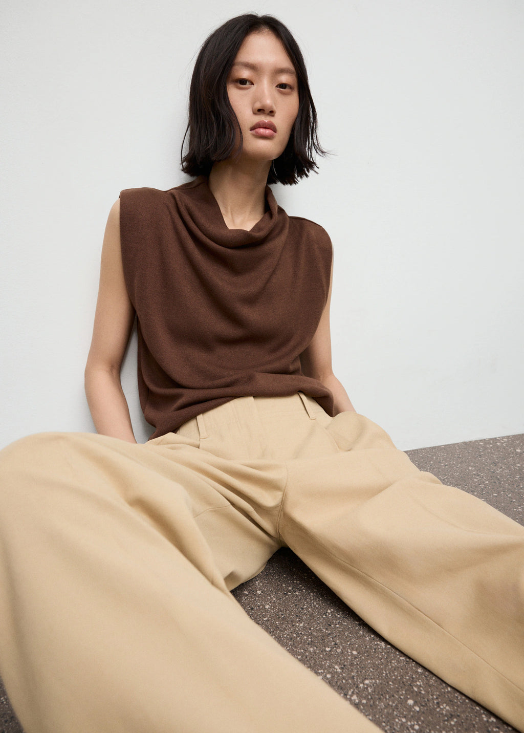 Draped Neck Top