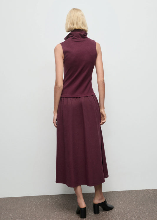 Dress With Combined Funnel Neck