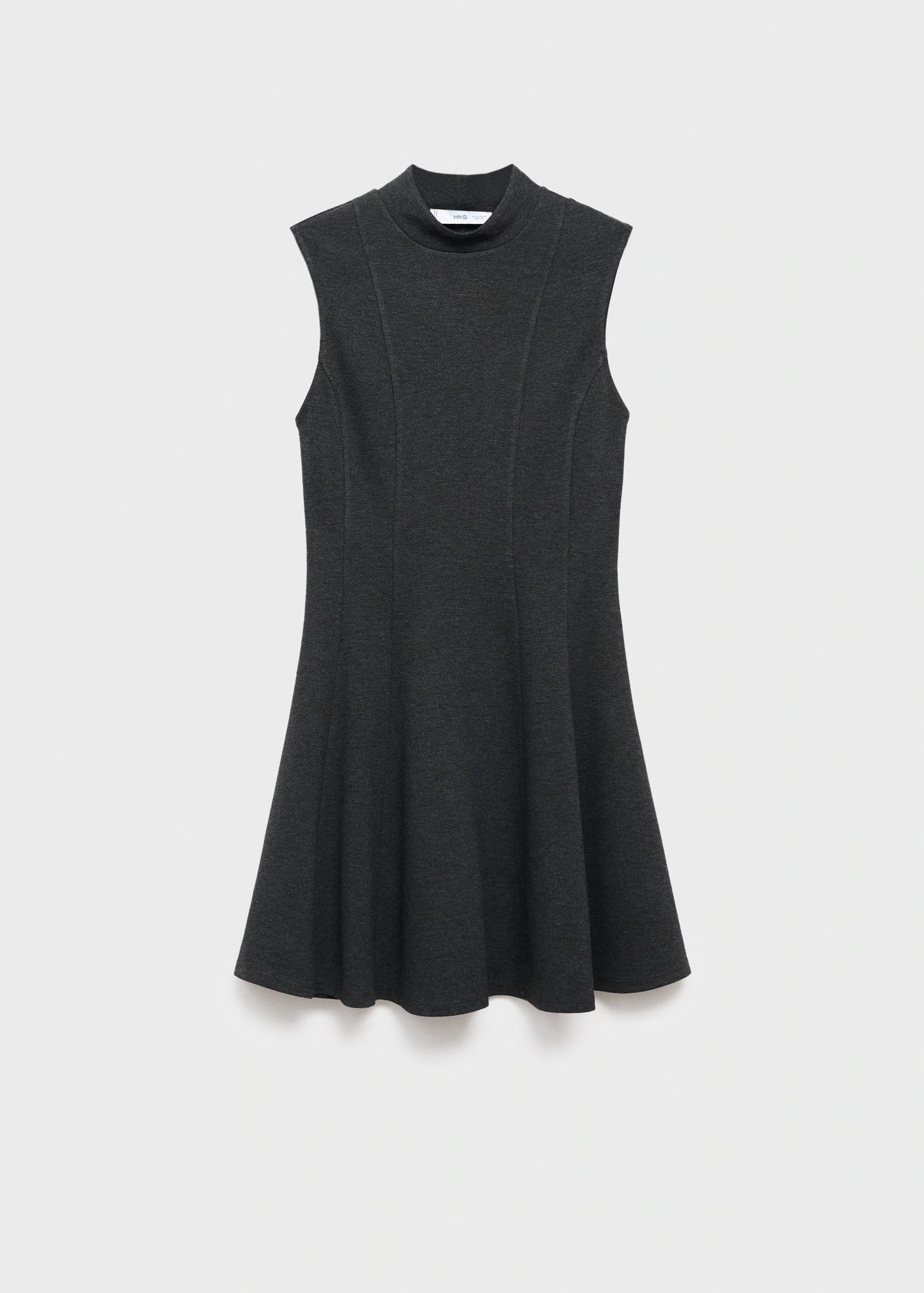 Dress With Perkins Collar And Stitching Detail