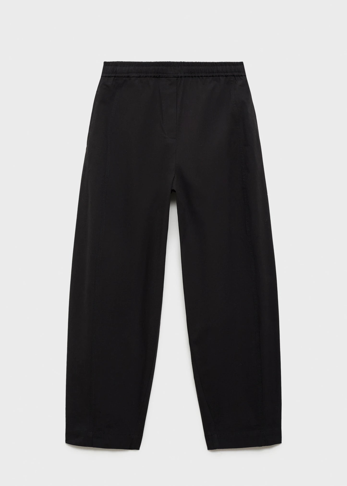 Elastic Waist Cotton Trousers