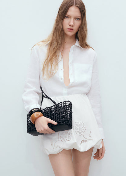 Embroidered Balloon Skirt