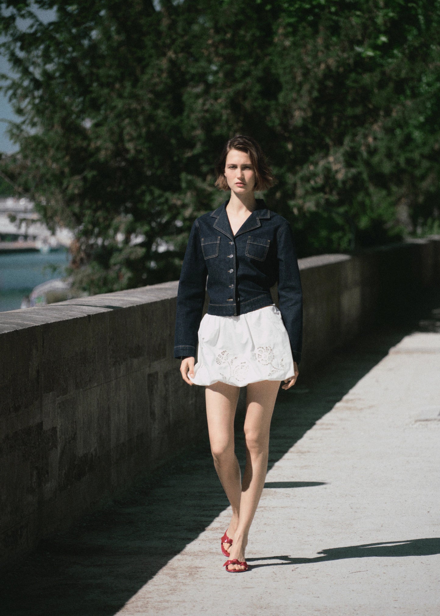 Embroidered Balloon Skirt