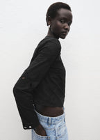 Embroidered Blouse With Buttons