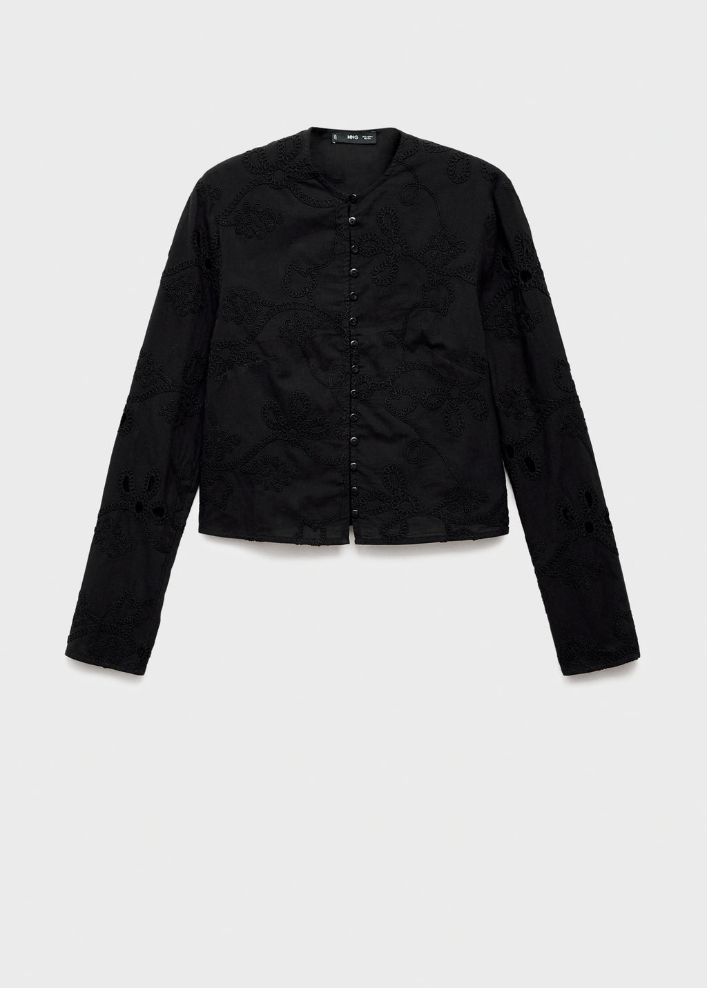 Embroidered Blouse With Buttons