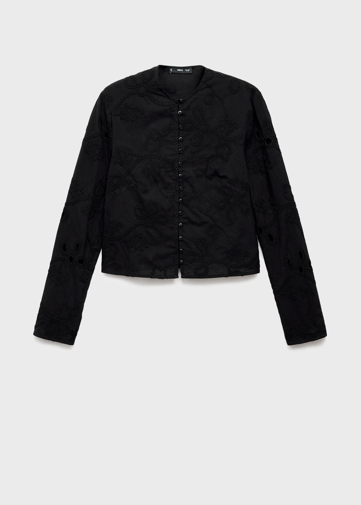 Embroidered Blouse With Buttons