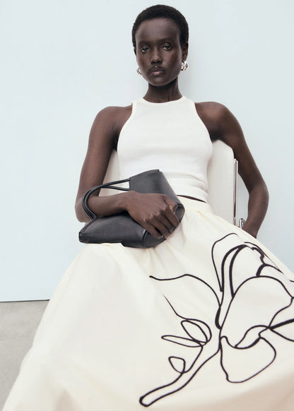 Embroidered Cotton Skirt