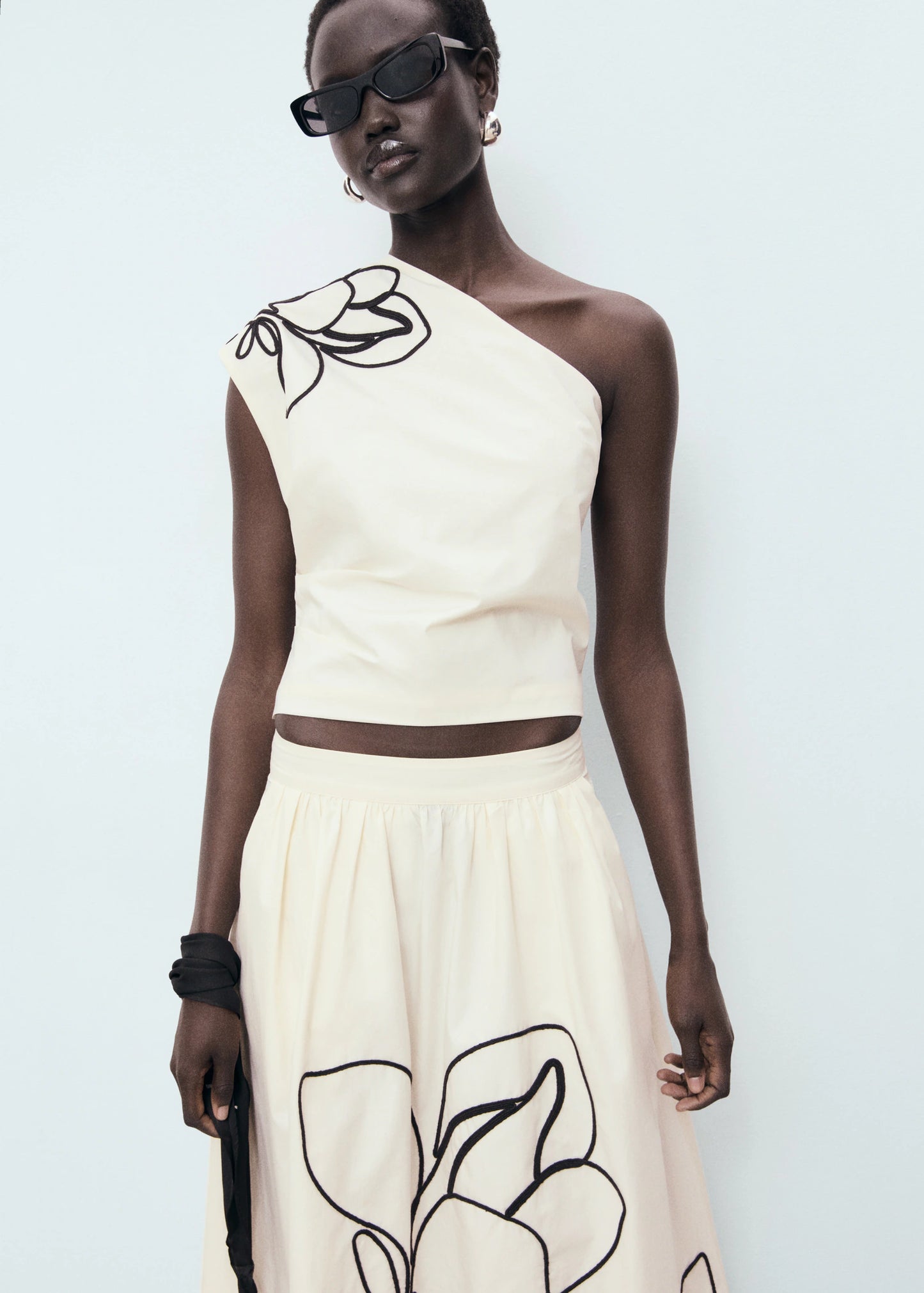 Embroidered Cotton Skirt