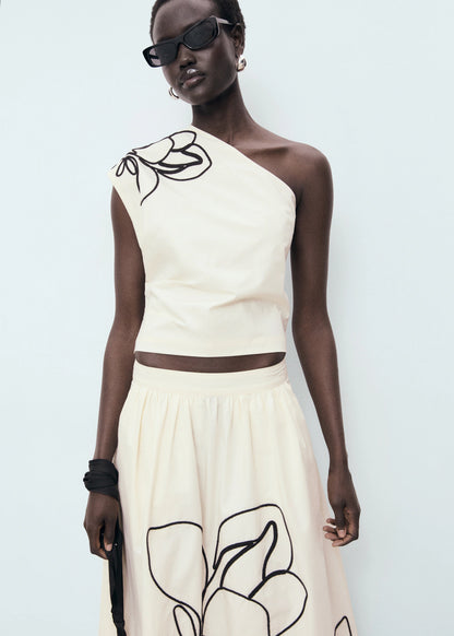 Embroidered Cotton Skirt