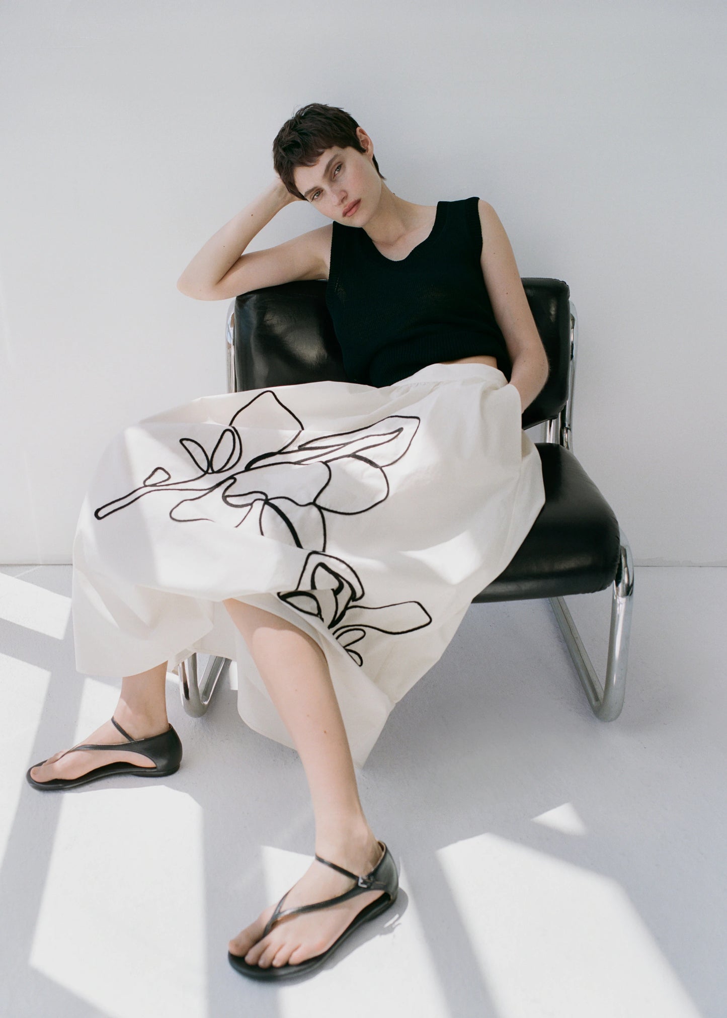 Embroidered Cotton Skirt