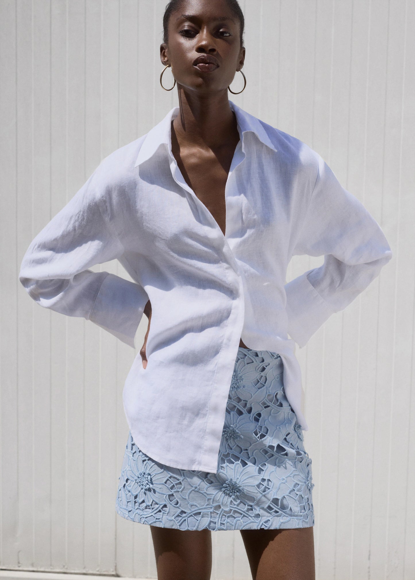 Embroidered Cotton Skirt