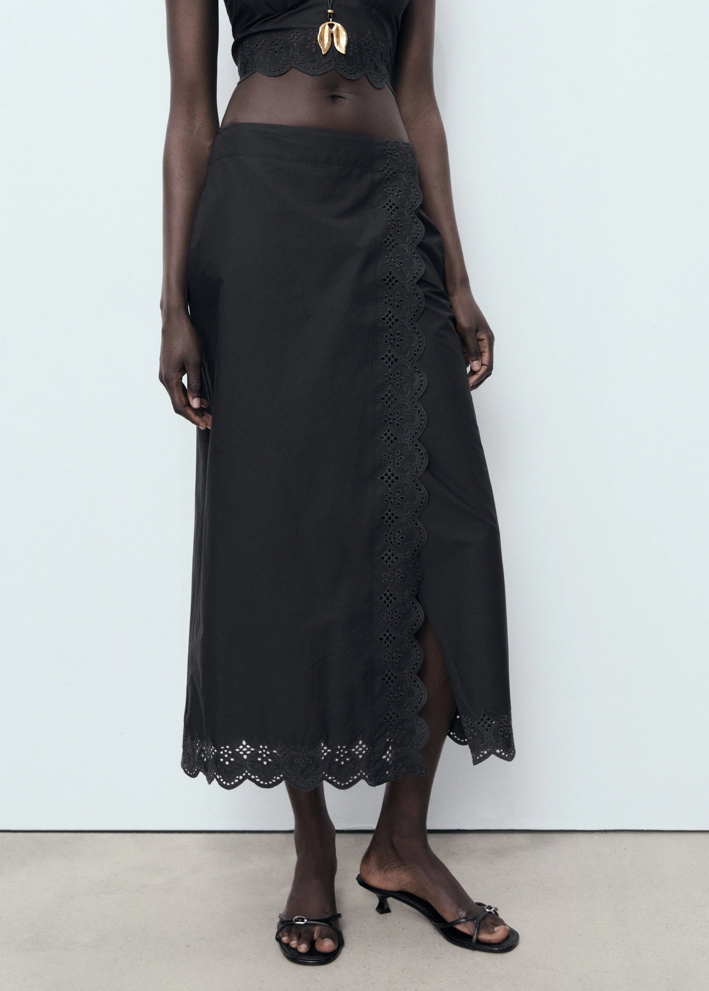 Embroidered Cotton Skirt