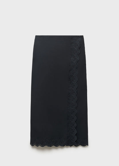 Embroidered Cotton Skirt