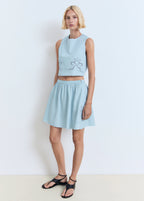 Embroidered Crop Top