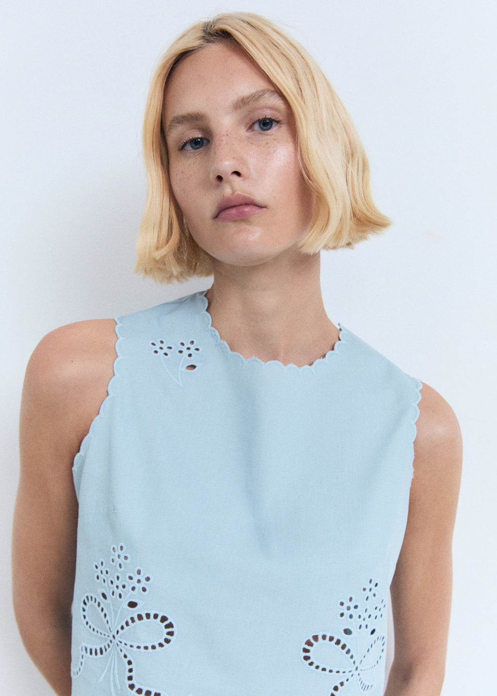 Embroidered Crop Top