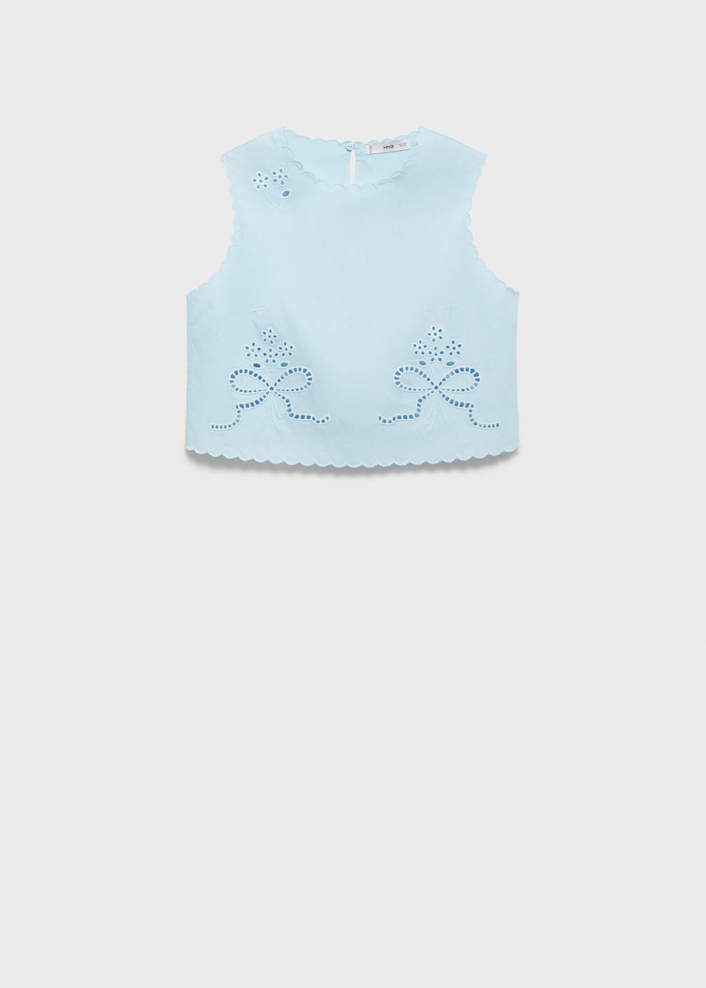 Embroidered Crop Top