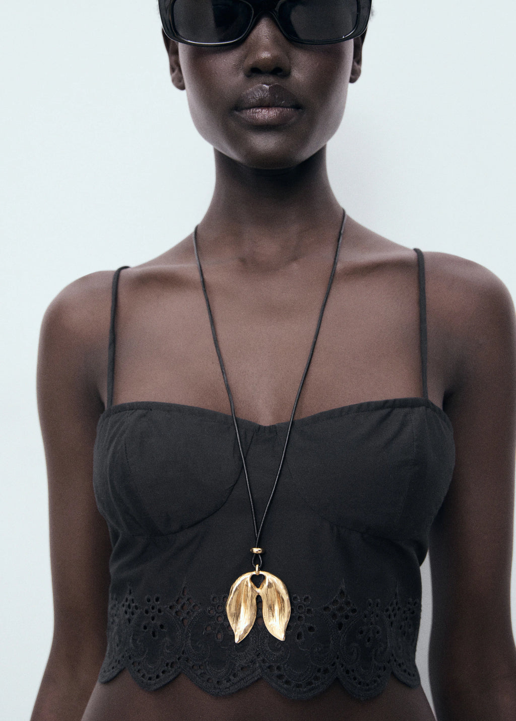 Embroidered Crop Top