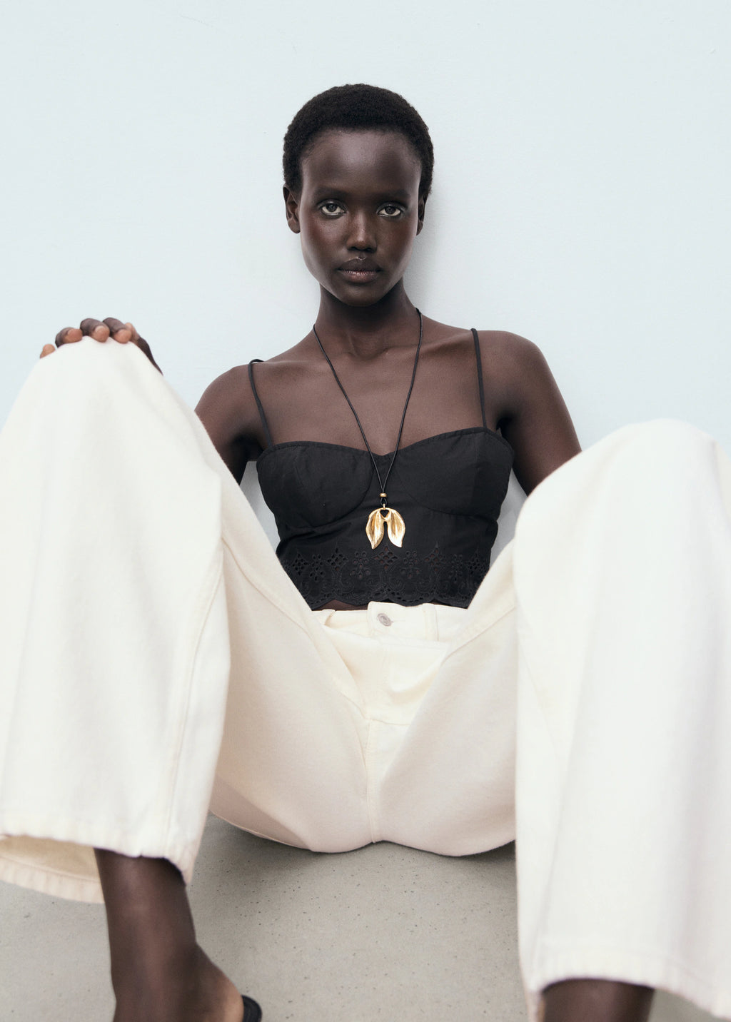 Embroidered Crop Top