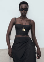 Embroidered Crop Top