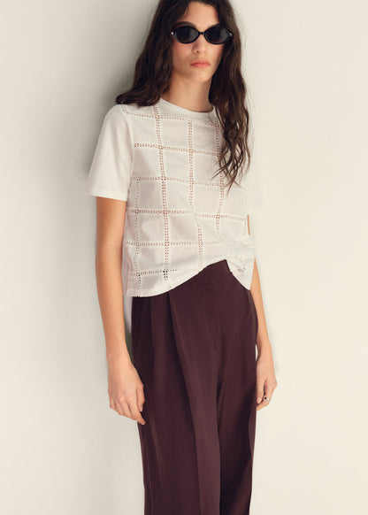 Embroidered Detail T Shirt