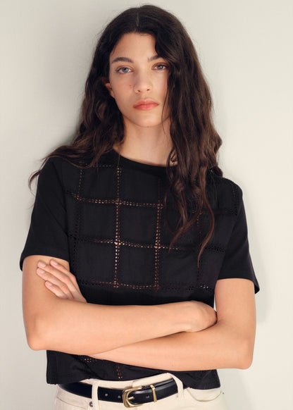 Embroidered Detail T Shirt