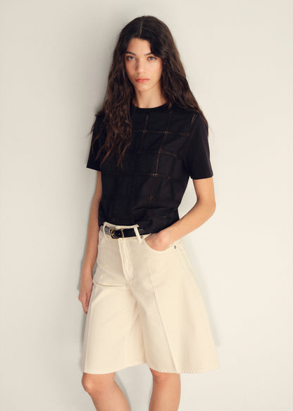 Embroidered Detail T Shirt