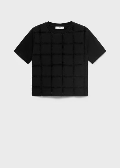 Embroidered Detail T Shirt