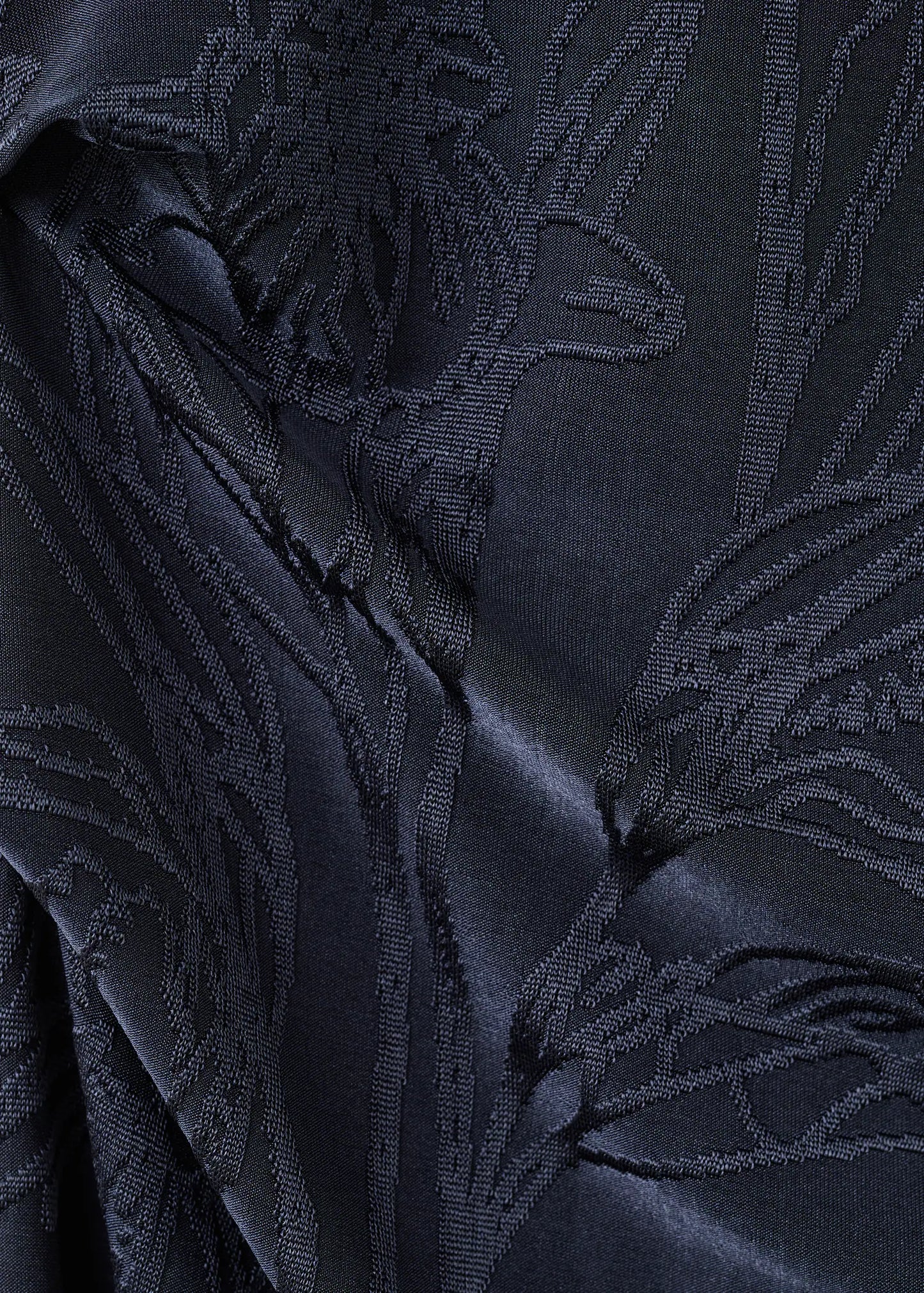 Embroidered Dress With Draped Collar