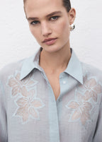 Embroidered Lyocell Blouse