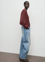 Embroidered Puff Sleeve Blouse