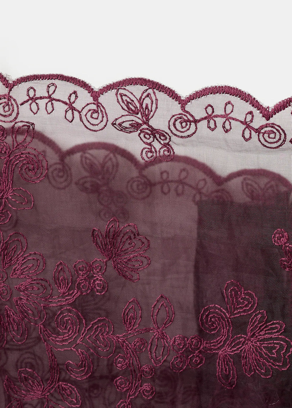 Embroidered Sheer Top