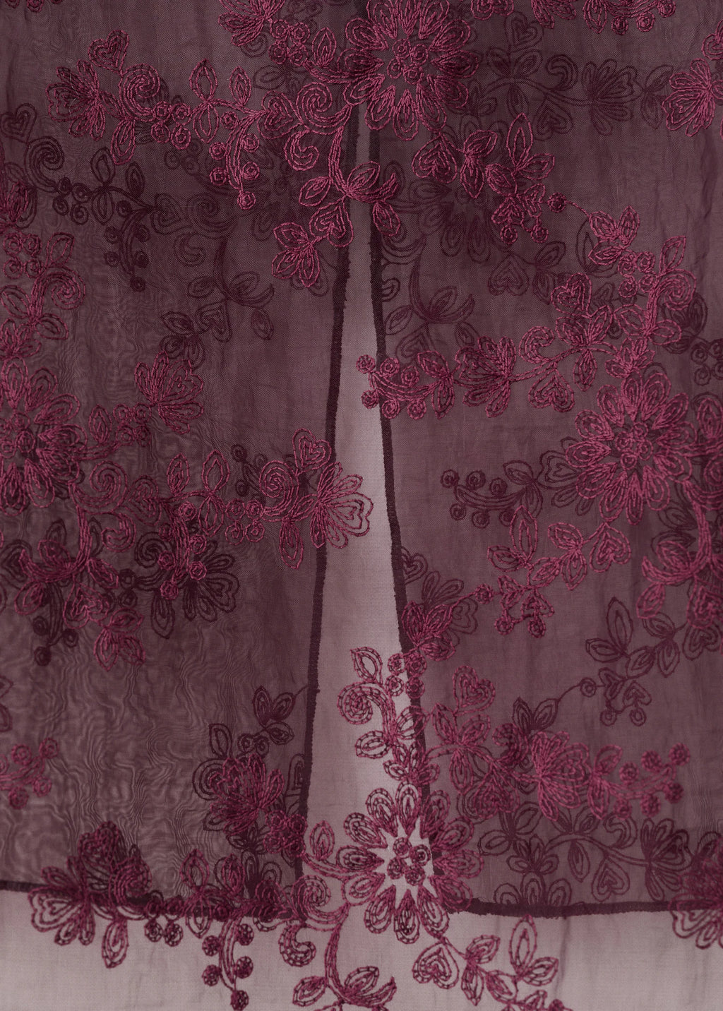 Embroidered Sheer Top