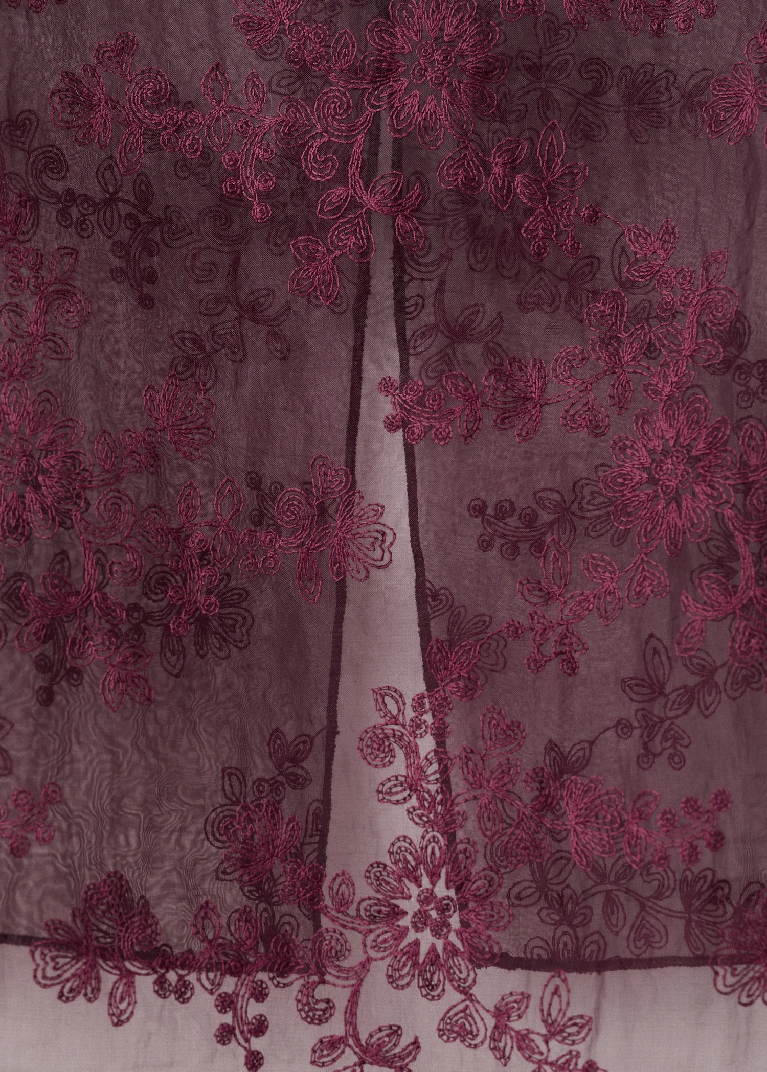 Embroidered Sheer Top