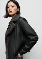 Faux Fur Biker Jacket