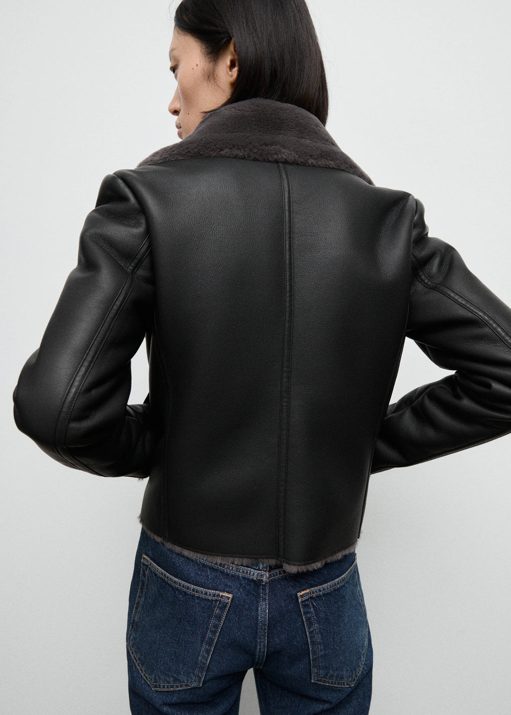 Faux Fur Biker Jacket