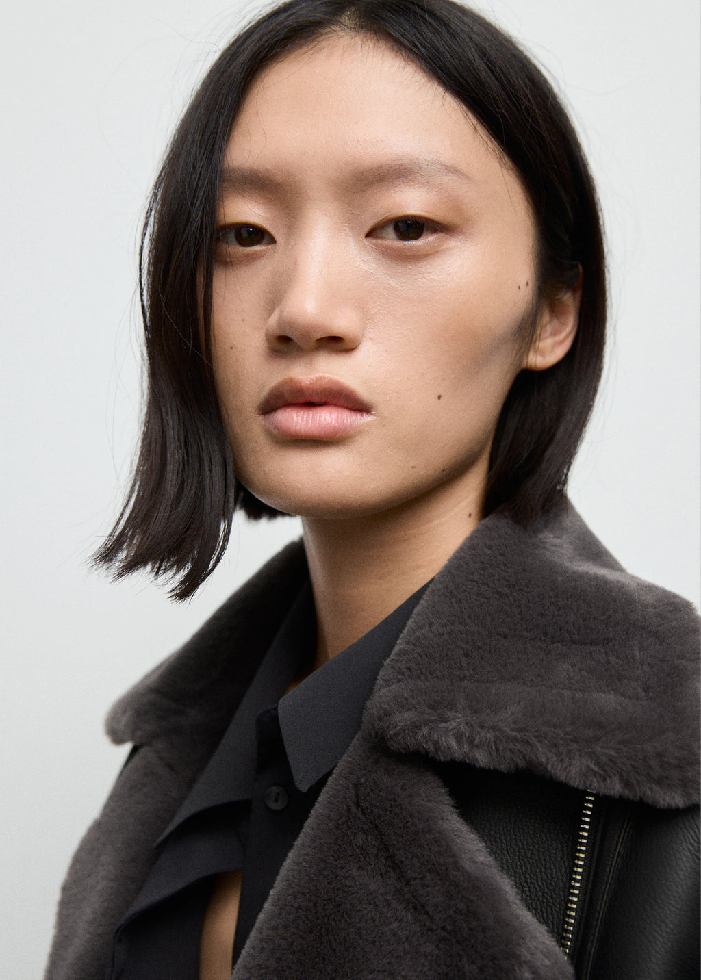 Faux Fur Biker Jacket