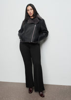 Faux Fur Biker Jacket